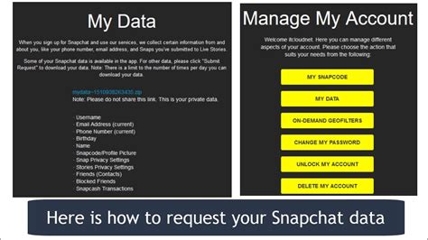 snapchat mydata